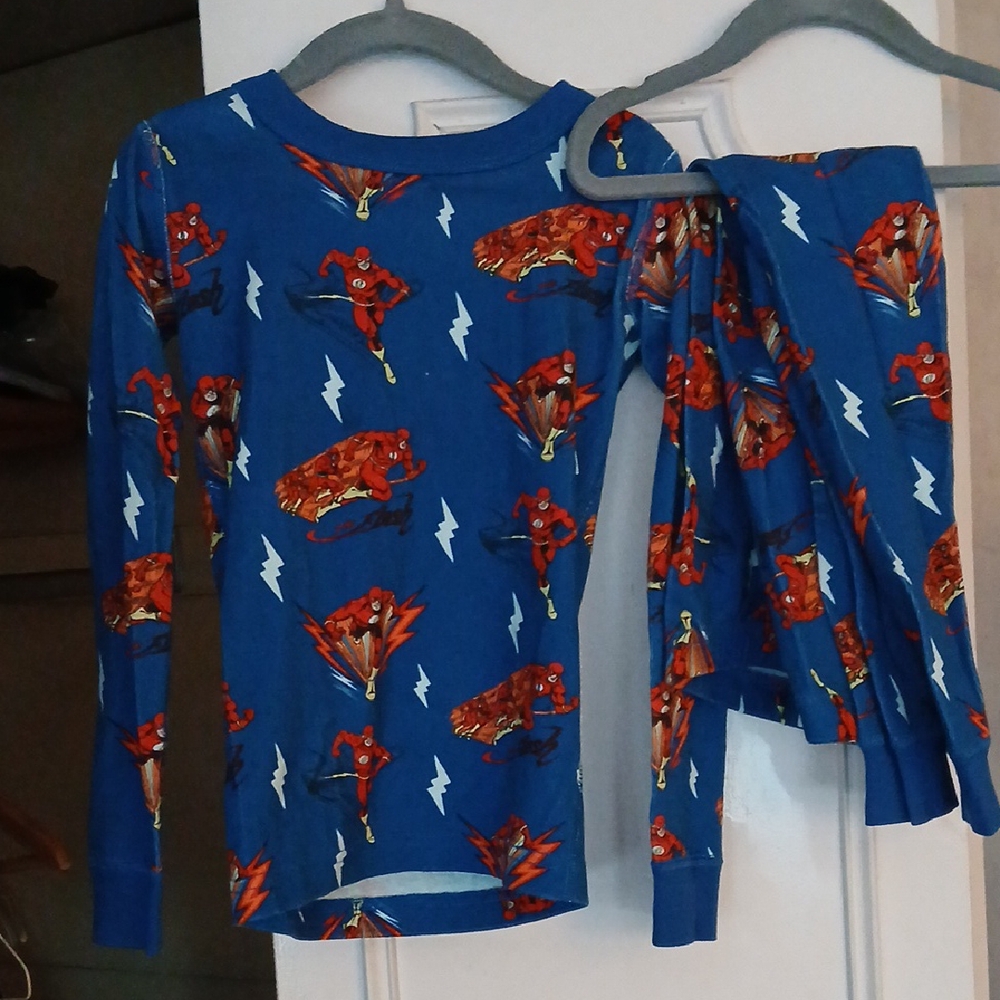 Kids Blue Superhero Pajamas